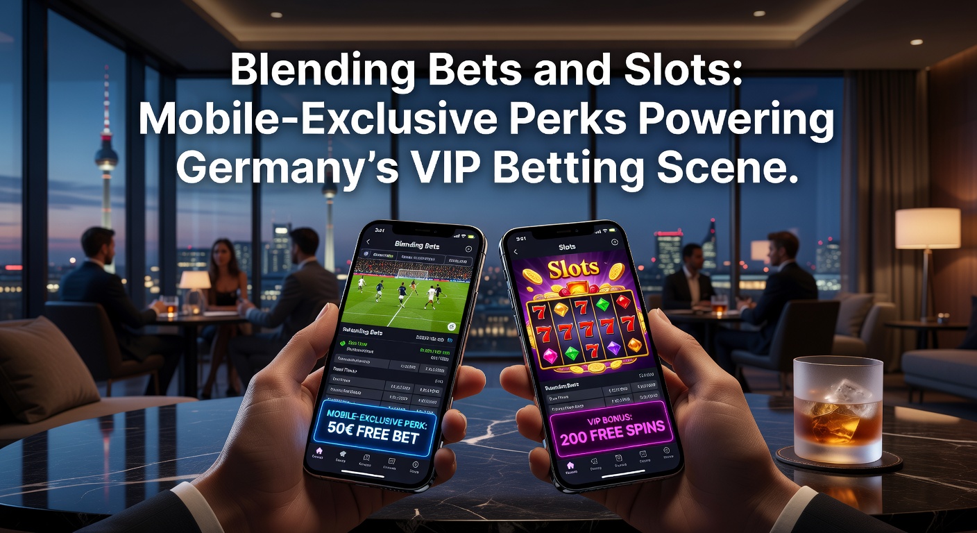 Smartphone mit Sportwetten-App und Slot-Maschinen im Hintergrund, symbolisiert die Vermischung von Wetten und Casino auf Mobilgeräten