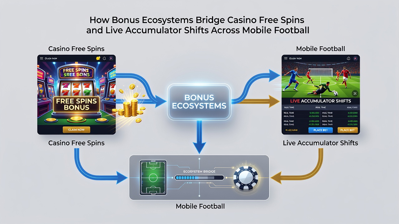 Mobile App-Oberfläche mit synchronisierten Bonus-Elementen für Casino und Sportwetten